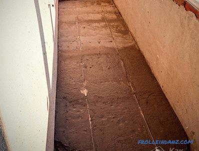 Ako vyrovnať podlahu na balkóne
