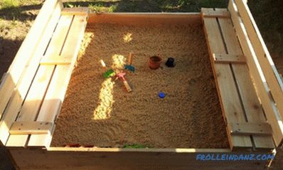 Detské pieskovisko s krytom s vlastnými rukami + Foto