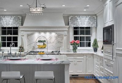 Biela kuchyňa v interiéri - 41 fotografií predstava interiéru kuchyne v klasickej bielej farbe