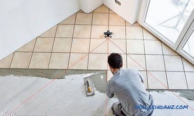 Pokladanie keramických dlaždíc si robte sami na stenách, na podlahe