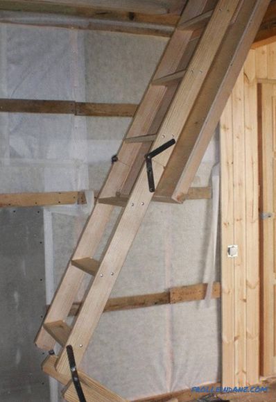Podkrovné schody vlastnými rukami - rebrík do podkrovia