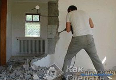 Ako rozbiť betónovú stenu - demontáž betónovej steny