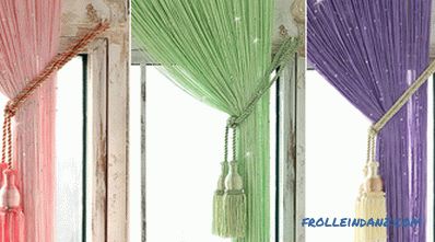 Bavlnené záclony v interiéri - odrody, výberové pravidlá, metódy zdobenia, foto