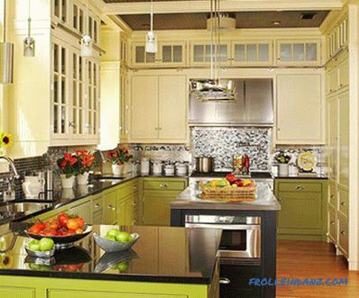 Ako urobiť farebnú kombináciu v interiéri kuchyne + 21 fotiek