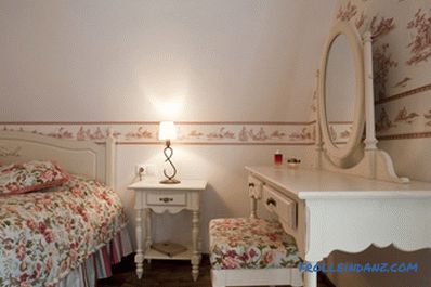 Provence štýl spálne interiéru