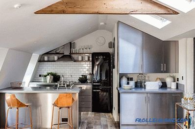Kuchyňa v štýle podkrovia - 100 myšlienok interiéru s fotografiami