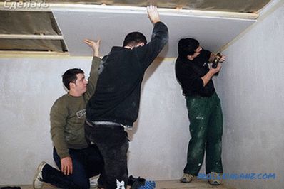 Ako opraviť sadrokartónové dosky na strop