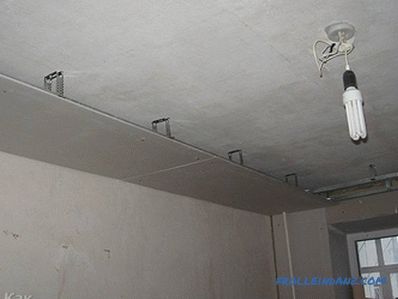 Dvojúrovňový strop s sadrokartónom do-it-yourself + foto