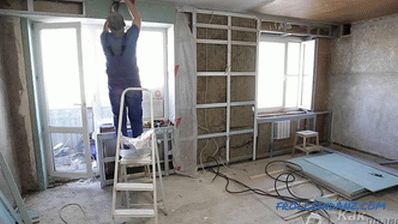 Falošná stena sadrokartónu - konštrukcia sadrokartónovej steny