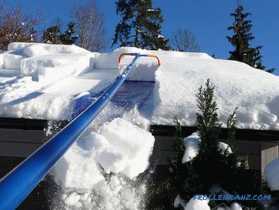 Ako odstrániť sneh zo strechy vlastnými rukami